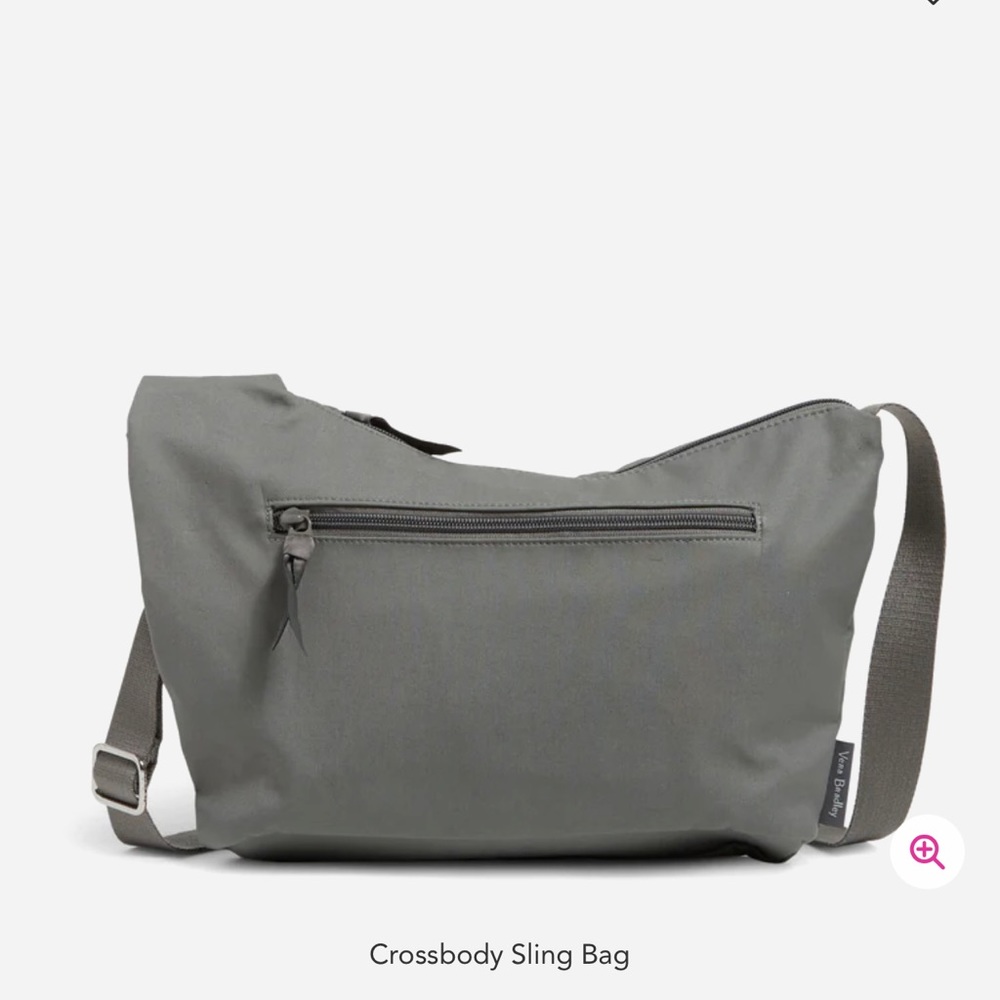 Vera Bradley Recycled Cotton Crossbody Sling Bag Galaxy Gray NWT